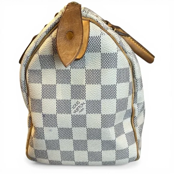 LV Speedy 25 Damier AzurAuthentic Louis Vuitton Satchelwith COA